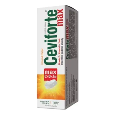 Ceviforte Max vitamin C a D + Zinek 20 šumivých tablet