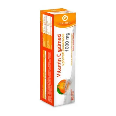 Vitamin C 1000mg pomeranč 20 šumivých tablet Galmed