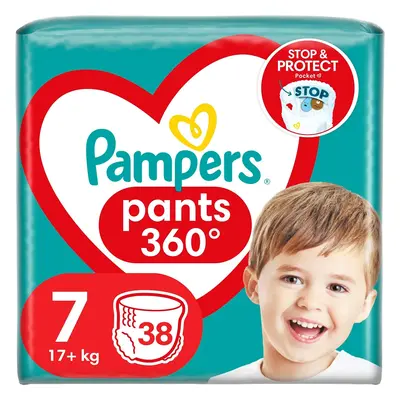 Pampers Pants velikost 7 plenkové kalhotky 17kg+ 38ks