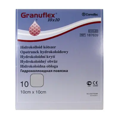 Granuflex 10x10 cm, hydrokoloidní krytí, 10 ks