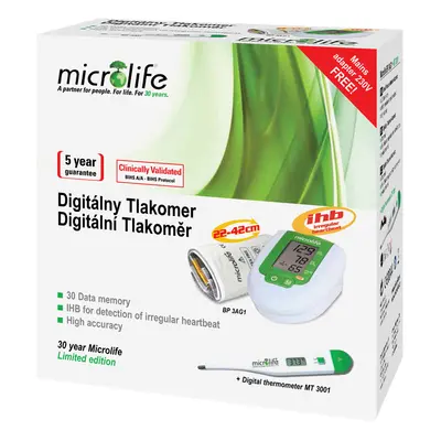 Microlife Tlakoměr Bp 3ag1+teploměr Mt3001+adaptér