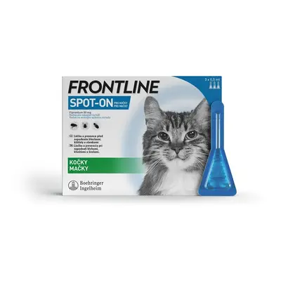 Frontline spot-on pro kočky 0,5 ml 3 pipety