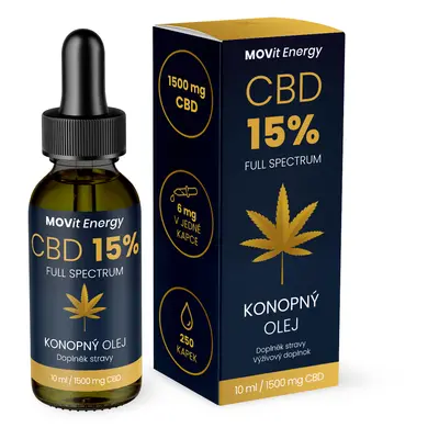 Movit Cbd 15% Full Spectrum Konopný Olej 10ml