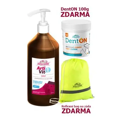 Vitar Veterinae Artivit sirup 1000ml Denton 100g batůžek