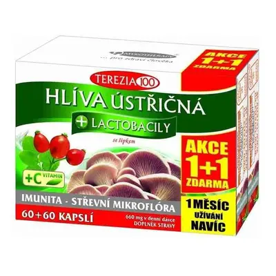 Terezia Hlíva ústřičná+lactobolek Cps.60+60 Akce 1+1