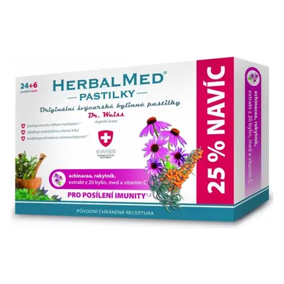 HerbalMed pastilky Dr.Weiss echinacea rakytník vitamin C 24+6ks