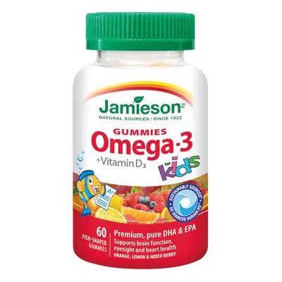 Jamieson Omega-3 Kids Gummies želatinové Past.60ks