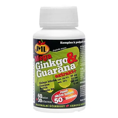 Jml Mega Ginkgo Guarana+ Tbl.60+30 Zdarma