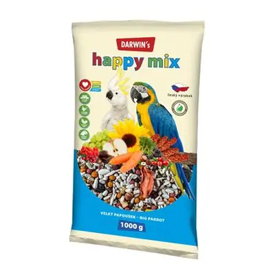 Darwin S Velký Papoušek Happy Mix 1kg