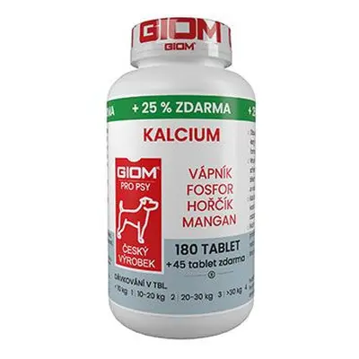 Giom S Pes Kalcium 180 Tbl 25% Zdarma