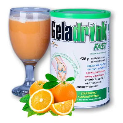 Geladrink Fast! Práškový Nápoj Pomeranč 420g