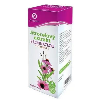 Sirup jitrocelový s echinaceou a vitaminem C 325g Galmed