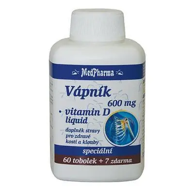 Medpharma Vápník 600mg+vit.d-liquid Tobolek 67