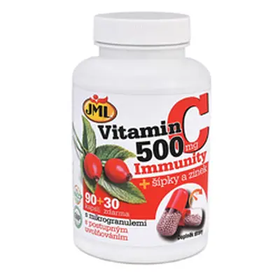 Jml Vitamin C 500mg + šípky A Zinek Cps.90+30