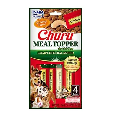 Churu Dog Meal Topper Chicken With Beef Recipe 4x14g