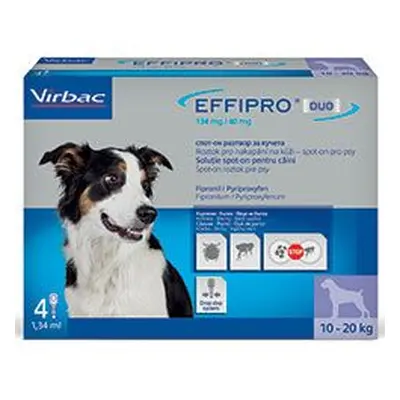 Effipro Duo Dog M (10-20kg) 134/40 Mg, 4x1,34ml