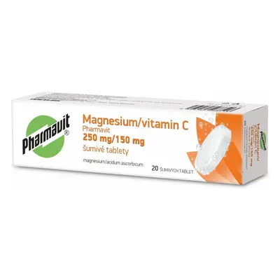 Magnesium a vitamin C Pharmavit 250mg 20 šumivých tablet