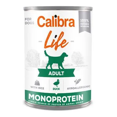 Calibra Dog Life konzerva adult Duck With Rice 400g