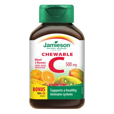 Jamieson Vitamín C 500mg 3 Ovocné Přích.tbl.100+20