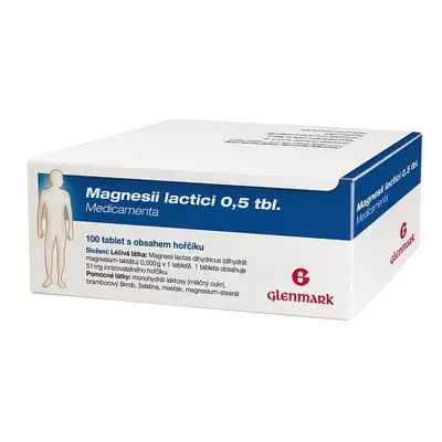 Magnesii Lactici 0,5 Tbl. Medicamenta 100 tablet