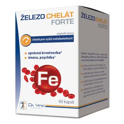 Železo chelát Forte Da Vinci Pharma 60 kapslí