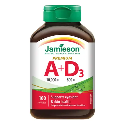 Jamieson Vitamíny A+d 10000/800iu Premium Cps.100