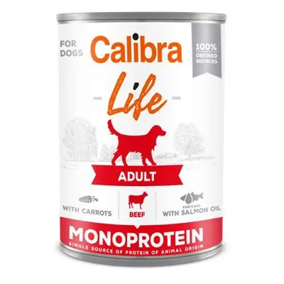 Calibra Dog Life konzerva adult Beef With Carrots 400g