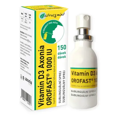 Vitamín D3 Axonia Orofast 1000iu Sublin.sprej 30ml