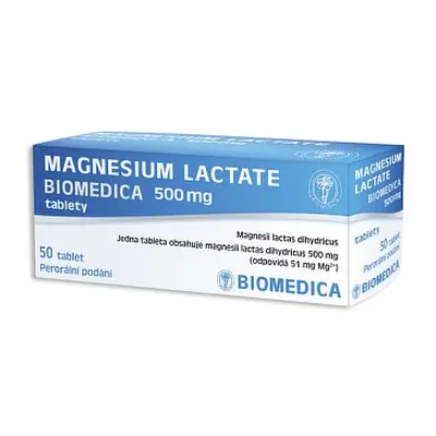 Magnesium Lactate Biomedica 500mg 50 tablet