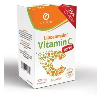 Lipozomální vitamín C Forte 500mg 60+15 kapslí Galmed