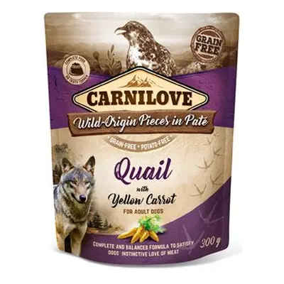 Carnilove Dog Pouch paté quail & yellow carrot 300g