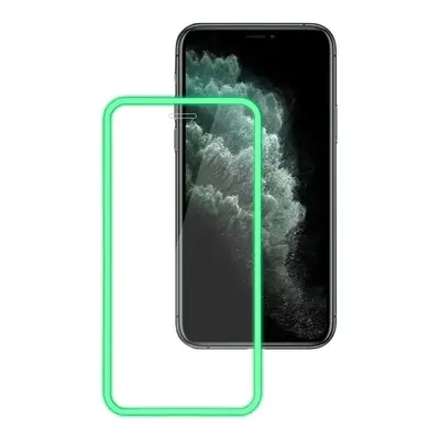 Svítící ochranné sklo pro iPhone 11 Pro, XS a X - Zelené