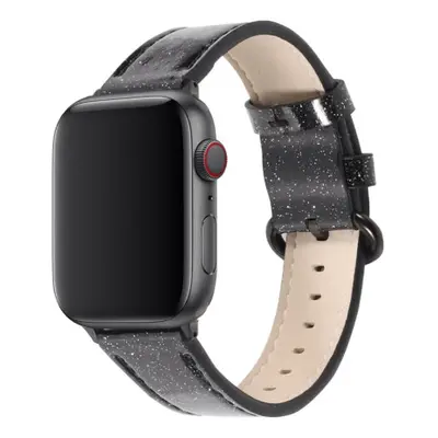 eses Kožený glitrový řemínek pro Apple Watch - Černý 38mm, 40mm, 41mm