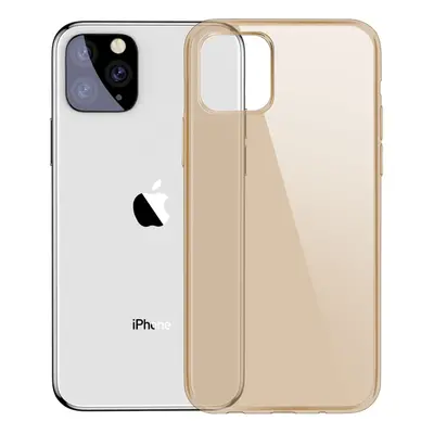 Silikonový kryt Baseus na iPhone 11 Pro - zlatá transparentní