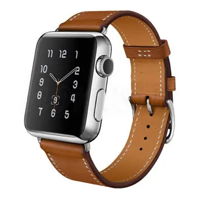 eses Kožený řemínek pro Apple Watch - Hnědý 42mm, 44mm, 45mm, 49mm