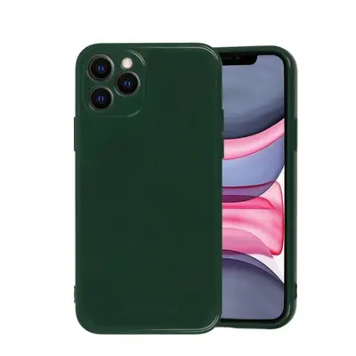 Silikonový kryt pro iPhone 12 Mini - Tmavě zelený