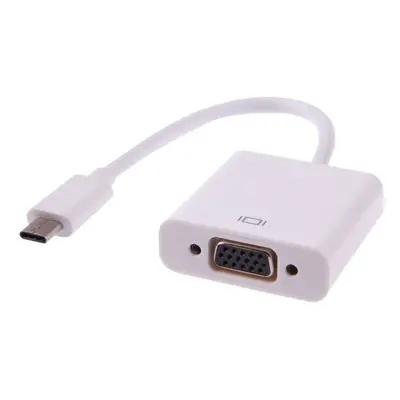 Redukce USB-C (samec) / VGA (samice) - bílá