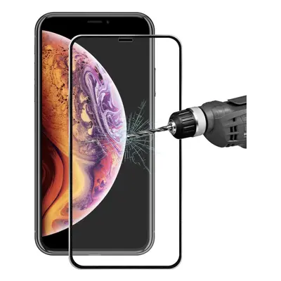 3D tvrzené sklo pro iPhone 11 Pro Max (hliníkový rámeček) - černá