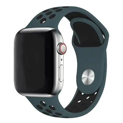 eses Silikonový řemínek pro Apple Watch - Modro a černý, S, M, L - 42mm, 44mm, 45mm, 49mm