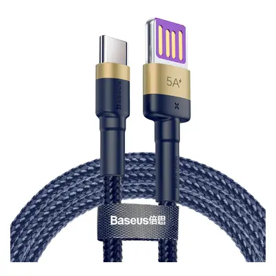 BASEUS USB-C 5A Kabel (1 M) - modro-zlatá