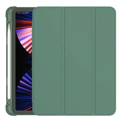 Pouzdro z PU kůže pro Apple iPad Pro 11 (2021) + slot pro Apple Pencil - zelená