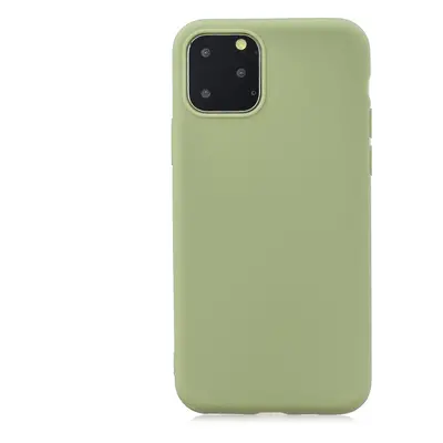 Matný silikonový obal na iPhone 11 Pro - hráškově zelená