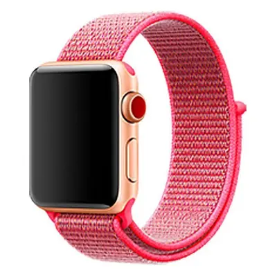 eses Nylonový řemínek pro Apple Watch - Neonově růžový, 42mm, 44mm, 45mm, 49mm