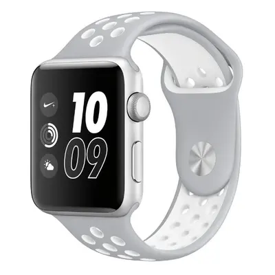 eses Silikonový řemínek pro Apple Watch - Šedo bílý, S, M, L - 38mm, 40mm, 41mm