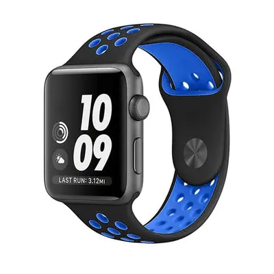 eses Silikonový řemínek pro Apple Watch - Černo modrý, S, M, L - 42mm, 44mm, 45mm, 49mm