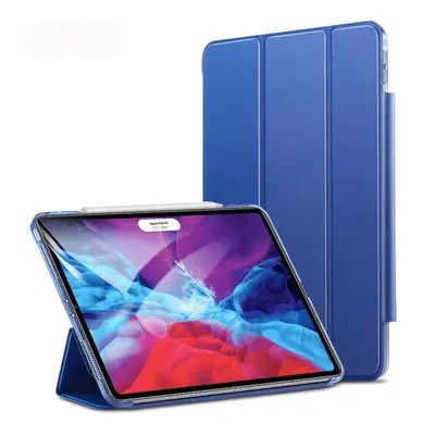 Pouzdro z PU kůže pro Apple iPad Pro 12.9 (2020) + slot pro Apple Pencil - Navy Blue