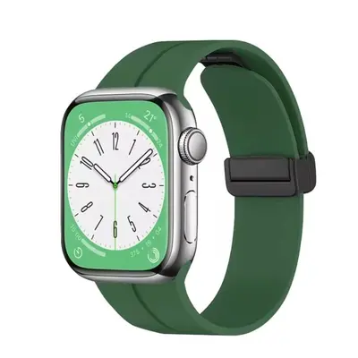 eses Silikonový řemínek pro Apple Watch - Magnetický zelený L - 38mm, 40mm, 41mm