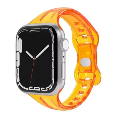 eses Silikonový transparentní řemínek pro Apple Watch - Oranžový, 38mm, 40mm, 41mm