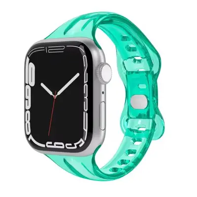 eses Silikonový transparentní řemínek pro Apple Watch - Zelený 42mm, 44mm, 45mm