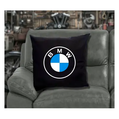 PRINT Polštář s motivem BMW 40x40cm, černý, vhodný pro alergiky